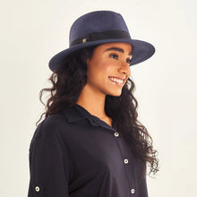 Lade das Bild in den Galerie-Viewer, Image 04: Uv Line Panamahut Hat Shanghai Imp Uni Navy Blue Upf50+