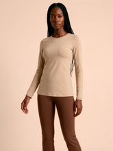 Lade das Bild in den Galerie-Viewer, Gallery: Uv Line Rashguard Longsleeve Fem New Fit Sand Upf50+