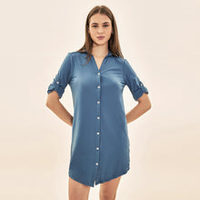 Lade das Bild in den Galerie-Viewer, Image 04: Uv Line Hemdblusenkleid Shirtdress Copenhagen Fem Steel Upf50+