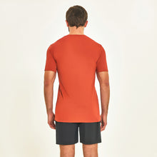 Lade das Bild in den Galerie-Viewer, Model Back: Uv Line Fitness-Top T-Shirt Sport Fit Ferrugem Upf50+