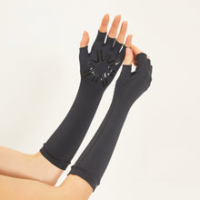 Lade das Bild in den Galerie-Viewer, Image 06: Uv Line Handschuhe Long Gloves Uni Black Upf50+
