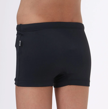 Lade das Bild in den Galerie-Viewer, Model Back: Uv Line Jungen-Badehose Trunks Kids F Inf Black Upf50+
