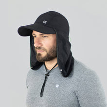 Lade das Bild in den Galerie-Viewer, Model Front: Uv Line Legionärshut Neck Cap Africa 2021 Masc Black Upf50+
