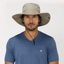 Lade das Bild in den Galerie-Viewer, Model Front: Uv Line Schlapphut Safari Kaki Upf50+

