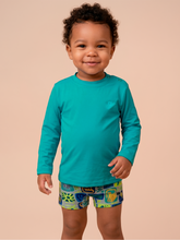 Lade das Bild in den Galerie-Viewer, Gallery: Uv Line Rashguard Longsleeve Baby Green Sea Upf50+
