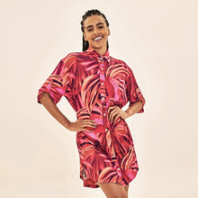 Lade das Bild in den Galerie-Viewer, Model Front: Uv Line Hemdblusenkleid Shirtdress Copacabana Upf50+

