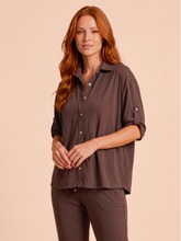 Lade das Bild in den Galerie-Viewer, Gallery: Uv Line Hemdblusenkleid Shirt Copa Brown Upf50+
