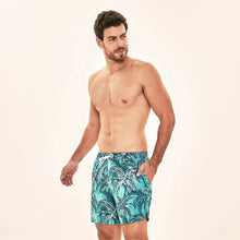 Lade das Bild in den Galerie-Viewer, Image 02: Uv Line Badeshorts Short Acqua Coqueiros Turquesa Upf50+
