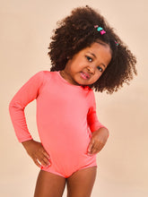 Lade das Bild in den Galerie-Viewer, Model Back: Uv Line Baby-Bademode Baby Longsleeve Swimsuit Coral Upf50+
