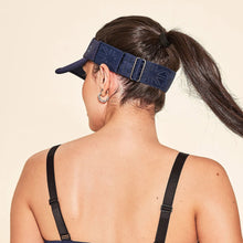 Lade das Bild in den Galerie-Viewer, Model Back: Uv Line Visor Elastic Visor Navy Blue Upf50+
