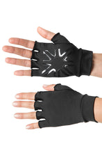 Lade das Bild in den Galerie-Viewer, Model Front: Uv Line Handschuhe Short Gloves Uni Black Upf50+
