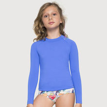 Lade das Bild in den Galerie-Viewer, Gallery: Uv Line Rashguard Camiseta Kids Uvpro Ml Azul Bic Upf50+
