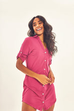 Lade das Bild in den Galerie-Viewer, Image 04: Uv Line Hemdblusenkleid Shirtdress Copenhagen Fem Fucsia Upf50+
