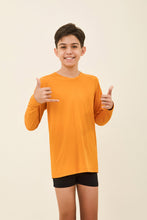 Lade das Bild in den Galerie-Viewer, Gallery: Uv Line Rashguard Longsleeve Uvpro Kids Orange Upf50+
