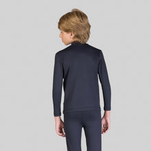 Lade das Bild in den Galerie-Viewer, Model Back: Uv Line Rashguard Rash Guard Kids High-Neck Black Upf50+
