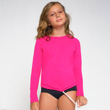 Lade das Bild in den Galerie-Viewer, Gallery: Uv Line Rashguard Longsleeve Uvpro Kids Pink Upf50+
