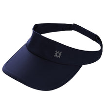 Lade das Bild in den Galerie-Viewer, Product Front: Uv Line Visor Visor Athletic Dry Fem Navy Blue Upf50+
