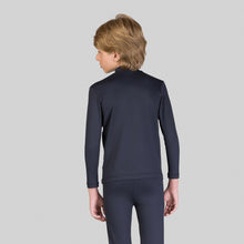 Lade das Bild in den Galerie-Viewer, Model Back: Uv Line Rashguard Rash Guard Kids High-Neck Black Upf50+
