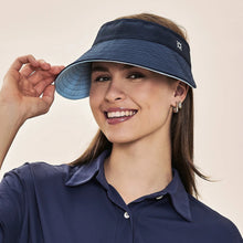 Lade das Bild in den Galerie-Viewer, Gallery: Uv Line Visor Visor Bali Fem Navy Light Blue Upf50+
