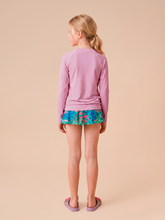 Lade das Bild in den Galerie-Viewer, Model Back: Uv Line Rashguard Longsleeve Uvpro Kids Rose Upf50+
