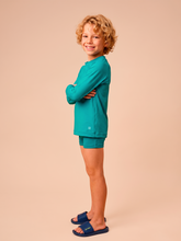 Lade das Bild in den Galerie-Viewer, Image 03: Uv Line Rashguard Longsleeve Uvpro Kids Green Sea Upf50+
