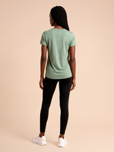 Lade das Bild in den Galerie-Viewer, Model Back: Uv Line Rashguard T-Shirt Fem New Fit Mix Green Upf50+
