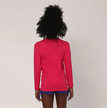Lade das Bild in den Galerie-Viewer, Model Back: Uv Line Rashguard Longsleeve Uvpro Kids Pink Upf50+
