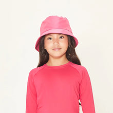 Lade das Bild in den Galerie-Viewer, Model Front: Uv Line Eimerhut Basic Kids Rosa Pink Upf50+
