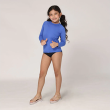 Lade das Bild in den Galerie-Viewer, Image 03: Uv Line Rashguard Camiseta Kids Uvpro Ml Azul Bic Upf50+
