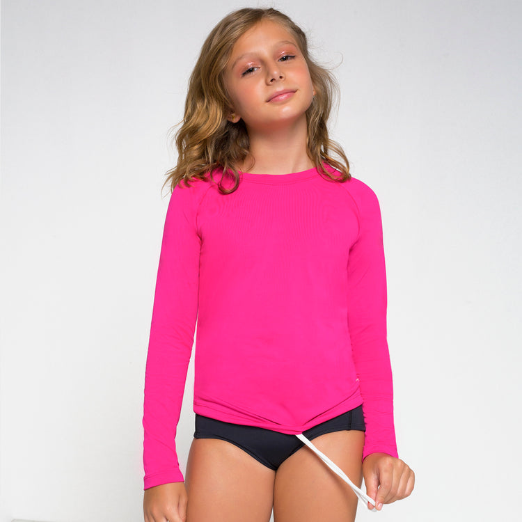 Gallery: Uv Line Rashguard Camiseta Kids Uvpro Ml Pink Upf50+
