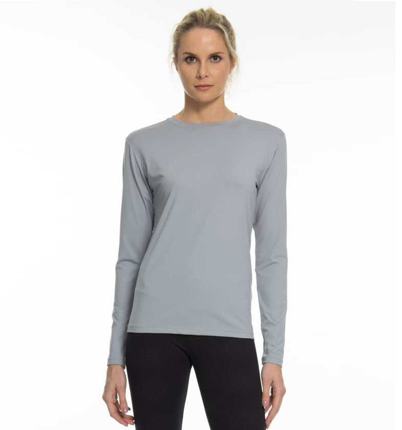 Model Front: Uv Line Rashguard Camiseta Uvpro Ml Cinza Upf50+