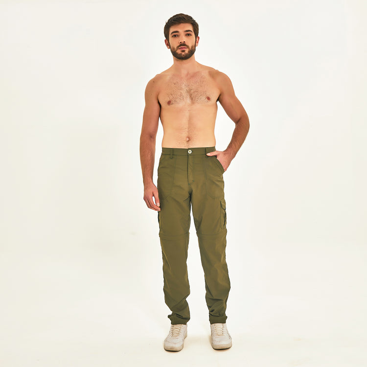 Model Front: Uv Line Fitness-Shorts Chelsea Verde Militar Upf50+