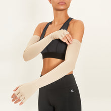 Lade das Bild in den Galerie-Viewer, Image 04: Uv Line Handschuhe Extra Long Glove Chocolate Upf50+
