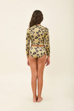 Lade das Bild in den Galerie-Viewer, Model Back: Uv Line Mädchen-Badeanzug Girl Bikini Hot Pant Jaguar Upf50+
