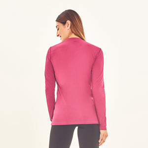 Model Back: Uv Line Rashguard Longsleeve Sport Fit Fuchsia Upf50+