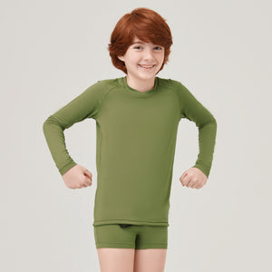 Image 02: Uv Line Rashguard Longsleeve Uvrpo Inf Verde Militar Upf50+