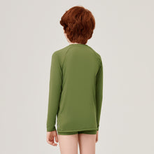 Lade das Bild in den Galerie-Viewer, Model Back: Uv Line Rashguard Longsleeve Uvrpo Inf Verde Militar Upf50+
