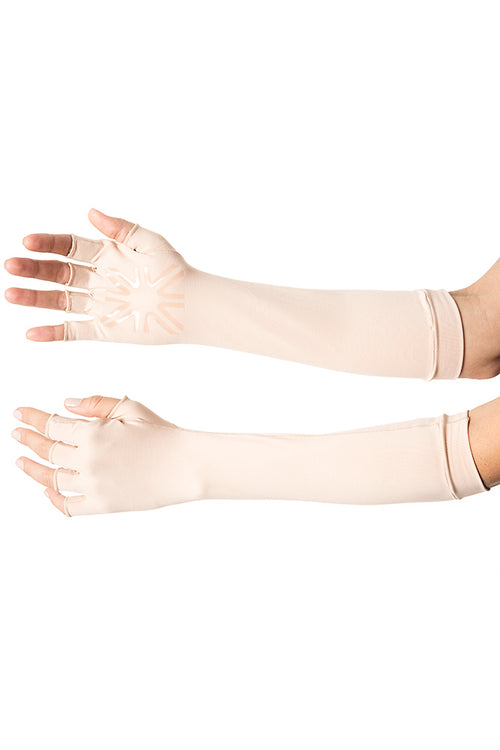 Model Front: Uv Line Handschuhe Luva Longa Uni Bege