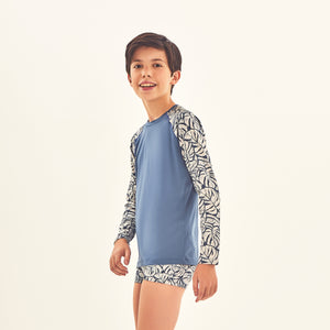 Image 02: Uv Line Rashguard Rash Guard Kids Costela Aco Off White Upf50+