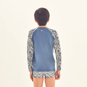 Model Back: Uv Line Rashguard Rash Guard Kids Costela Aco Off White Upf50+