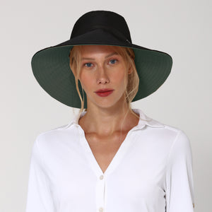 Model Front: Uv Line Schlapphut San Diego Preto Verde Upf50+