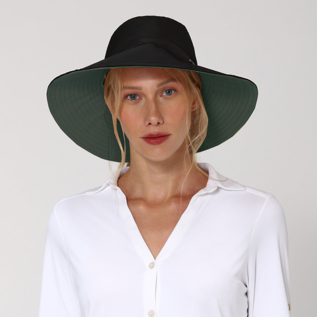 Model Front: Uv Line Schlapphut San Diego Preto Verde Upf50+