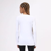 Lade das Bild in den Galerie-Viewer, Model Back: Uv Line Fitness-Top Sport Fit Branco Fem
