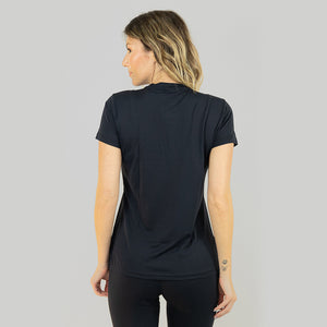 Model Back: Uv Line Fitness-Top Sport Fit Fem Preto Upf50+
