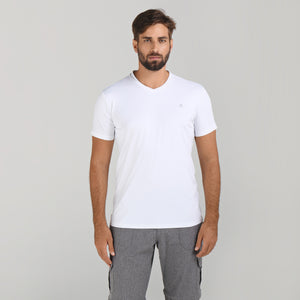 Model Front: Uv Line Fitness-Top Sport Fit Mas Branco Upf50+