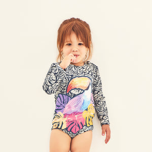 Model Front: Uv Line Baby-Bademode Swimsuit Baby Tucano Upf50+