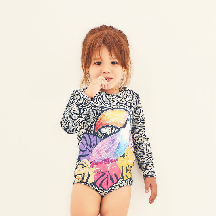 Model Front: Uv Line Baby-Bademode Swimsuit Baby Tucano Upf50+