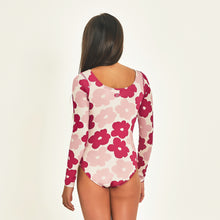 Lade das Bild in den Galerie-Viewer, Model Back: Uv Line Mädchen-Badeanzug Swimsuit Flores Upf50+
