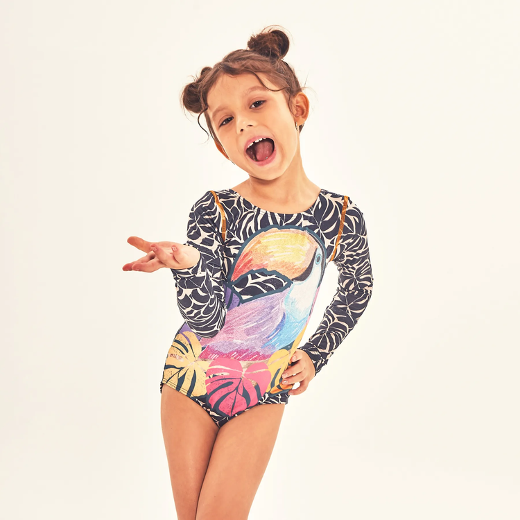 Model Front: Uv Line Mädchen-Badeanzug Swimsuit Girl Tucano Upf50+