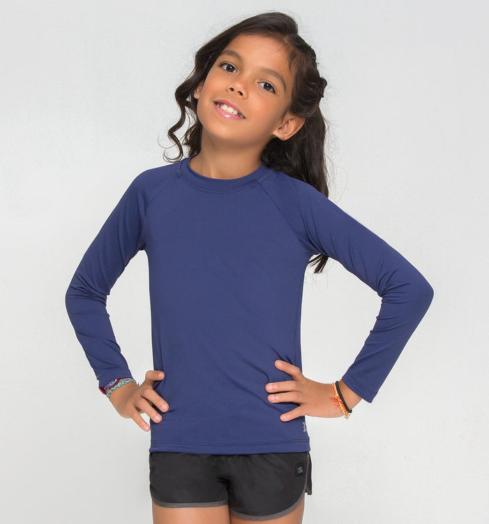 Model Front: Uv Line Rashguard Uvpro Br Ml Inf Marinho